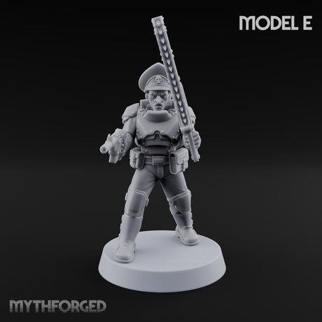 Breathe Easy, Fight Hard Human Gas-Masked Command Squad Soldiers — E · 1 · Chainsword and Pistol 3