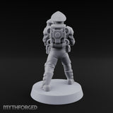Breathe Easy, Fight Hard Human Gas-Masked Soldier E — Mace and Pistol 1
