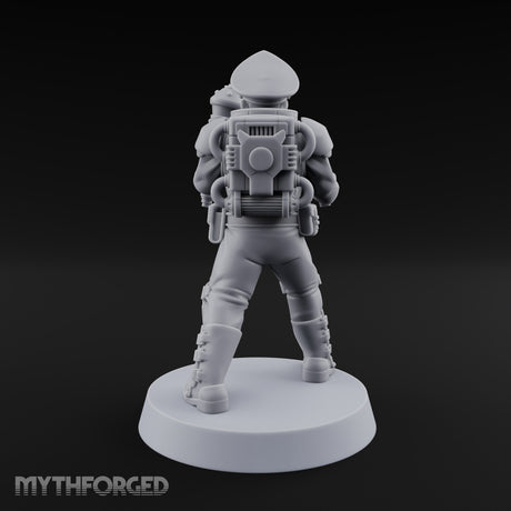 Breathe Easy, Fight Hard Human Gas-Masked Soldier E — Mace and Pistol 1