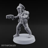 Breathe Easy, Fight Hard Human Gas-Masked Soldier E — Mace and Pistol 1