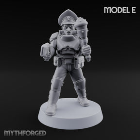 Breathe Easy, Fight Hard Human Gas-Masked Soldier E — Mace and Pistol 1