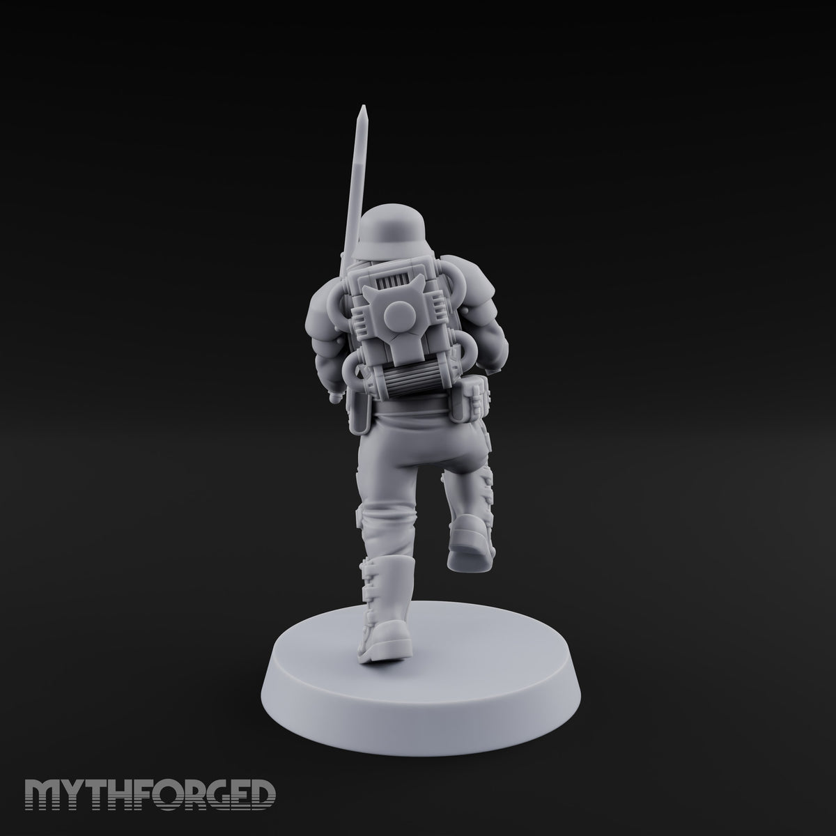 Trust the Moustache Human Armoured Heavy Weapons Soldier A — Sword and Pistol