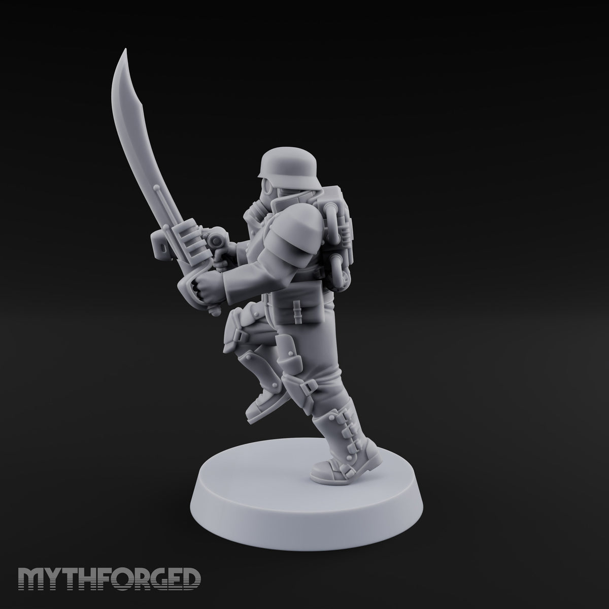 Trust the Moustache Human Armoured Heavy Weapons Soldier A — Sword and Pistol