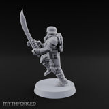 Trust the Moustache Human Armoured Heavy Weapons Soldier A — Sword and Pistol