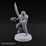 Trust the Moustache Human Armoured Heavy Weapons Soldier A — Sword and Pistol