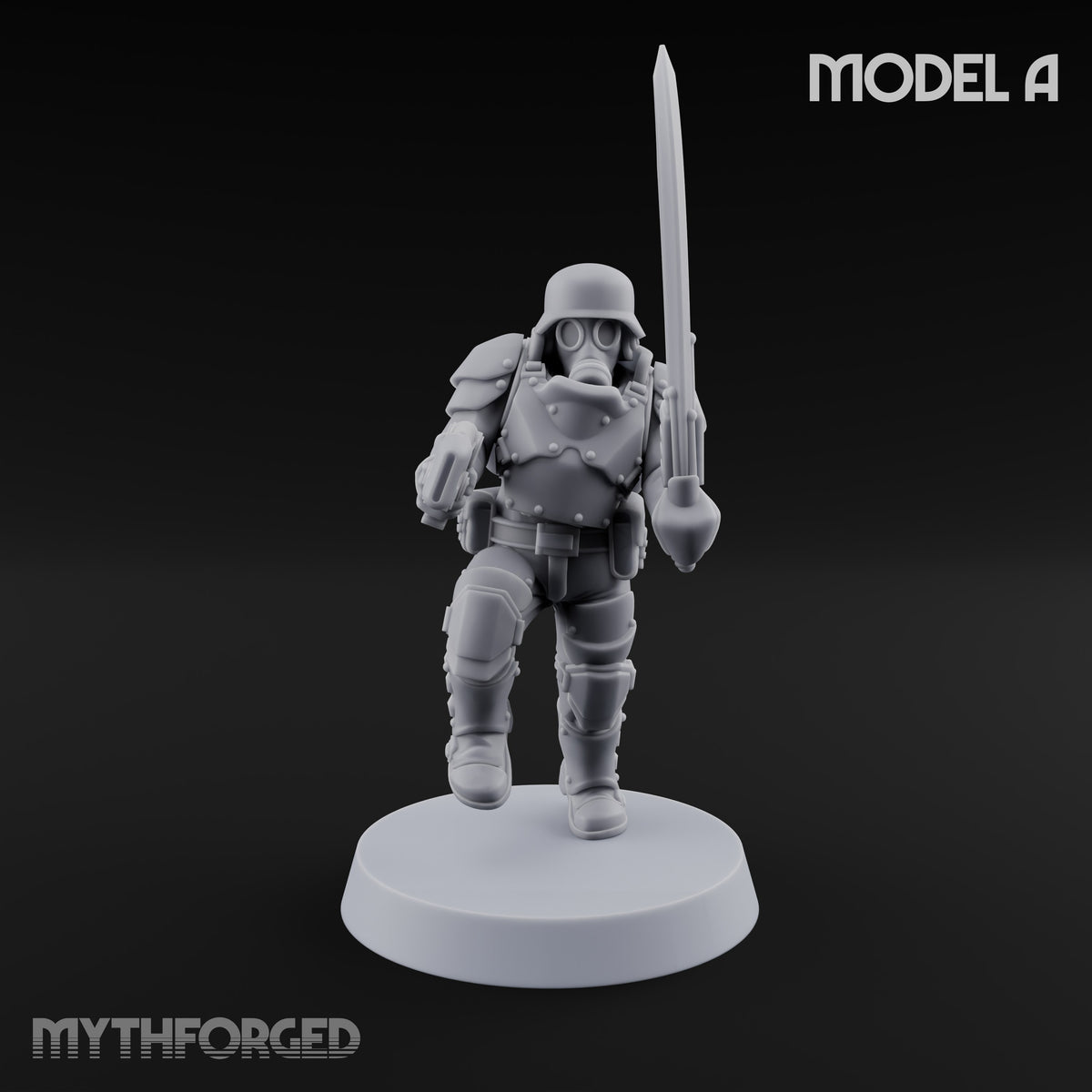 Trust the Moustache Human Armoured Heavy Weapons Soldiers — A · Sword and Pistol + Gun 2 + Gun 3 + Gun 4 + Gun 5