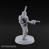 Trust the Moustache Human Armoured Heavy Weapons Soldier B — Chainsword and Pistol