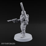 Trust the Moustache Human Armoured Heavy Weapons Soldier B — Chainsword and Pistol