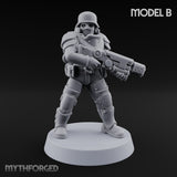 Trust the Moustache Human Armoured Heavy Weapons Soldiers — B · Gun 1 + Gun 2 + Gun 3 + Gun 4 + Gun 5