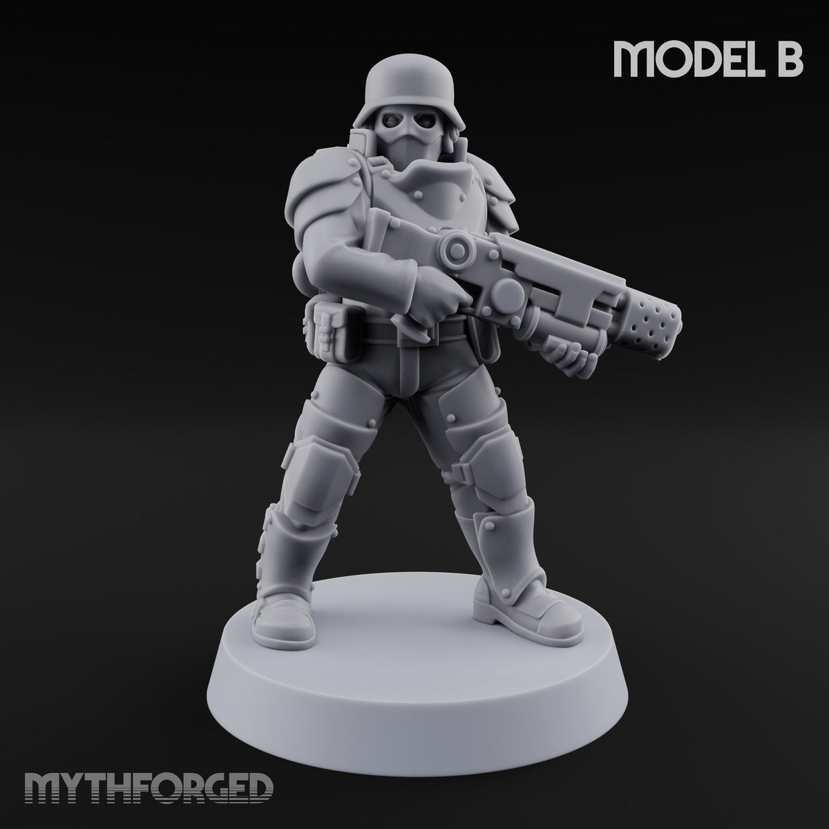 Trust the Moustache Human Armoured Heavy Weapons Soldier B — Gun 2