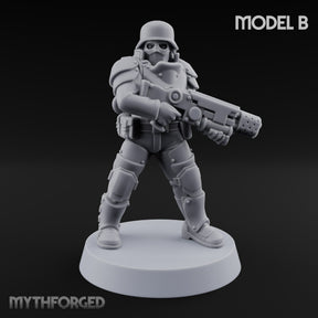 Trust the Moustache Human Armoured Heavy Weapons Soldier B — Gun 2