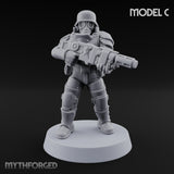 Trust the Moustache Human Armoured Heavy Weapons Soldiers — C · Gun 1 + Gun 2 + Gun 3 + Gun 4 + Gun 5