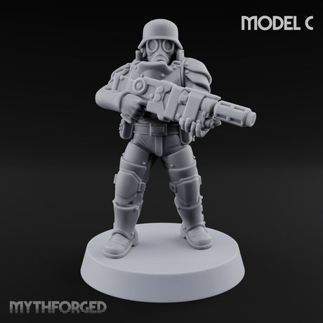 Trust the Moustache Human Armoured Heavy Weapons Soldier C — Gun 3