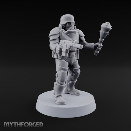 Trust the Moustache Human Armoured Heavy Weapons Soldier C — Mace and Pistol