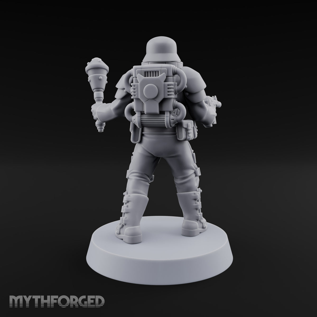 Trust the Moustache Human Armoured Heavy Weapons Soldier C — Mace and Pistol