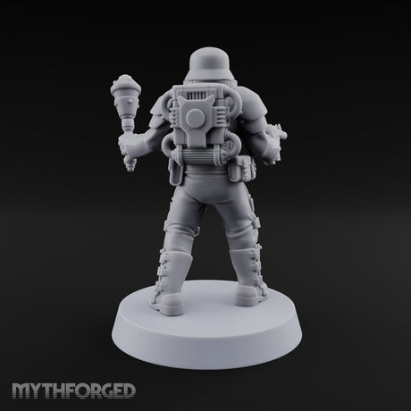 Trust the Moustache Human Armoured Heavy Weapons Soldier C — Mace and Pistol
