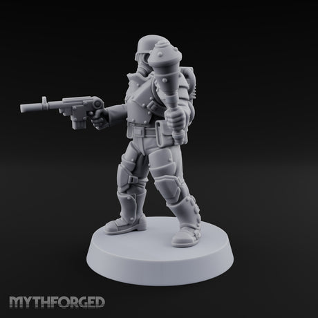 Trust the Moustache Human Armoured Heavy Weapons Soldier C — Mace and Pistol