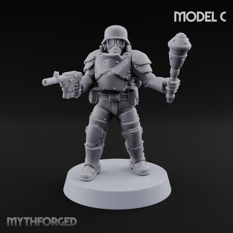 Trust the Moustache Human Armoured Heavy Weapons Soldier C — Mace and Pistol
