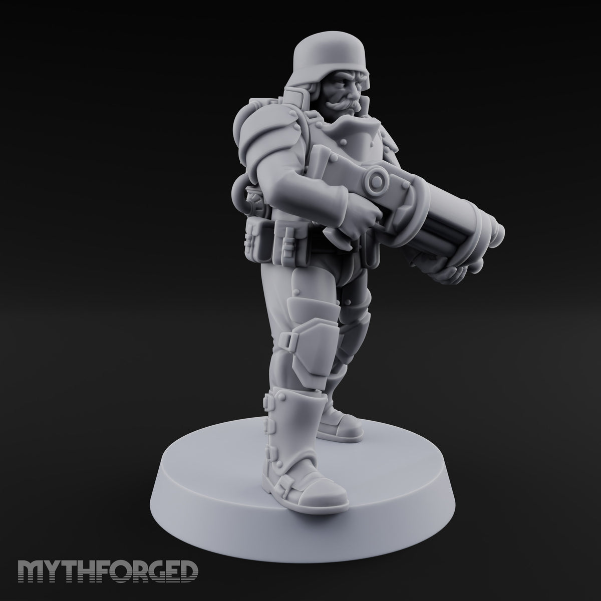 Trust the Moustache Human Armoured Heavy Weapons Soldier D — Gun 4