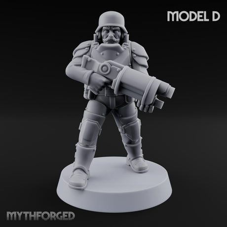 Trust the Moustache Human Armoured Heavy Weapons Soldier D — Gun 4