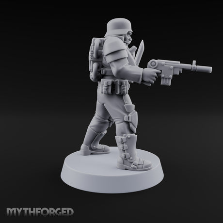Trust the Moustache Human Armoured Heavy Weapons Soldier D — Knife and Pistol