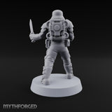 Trust the Moustache Human Armoured Heavy Weapons Soldier D — Knife and Pistol