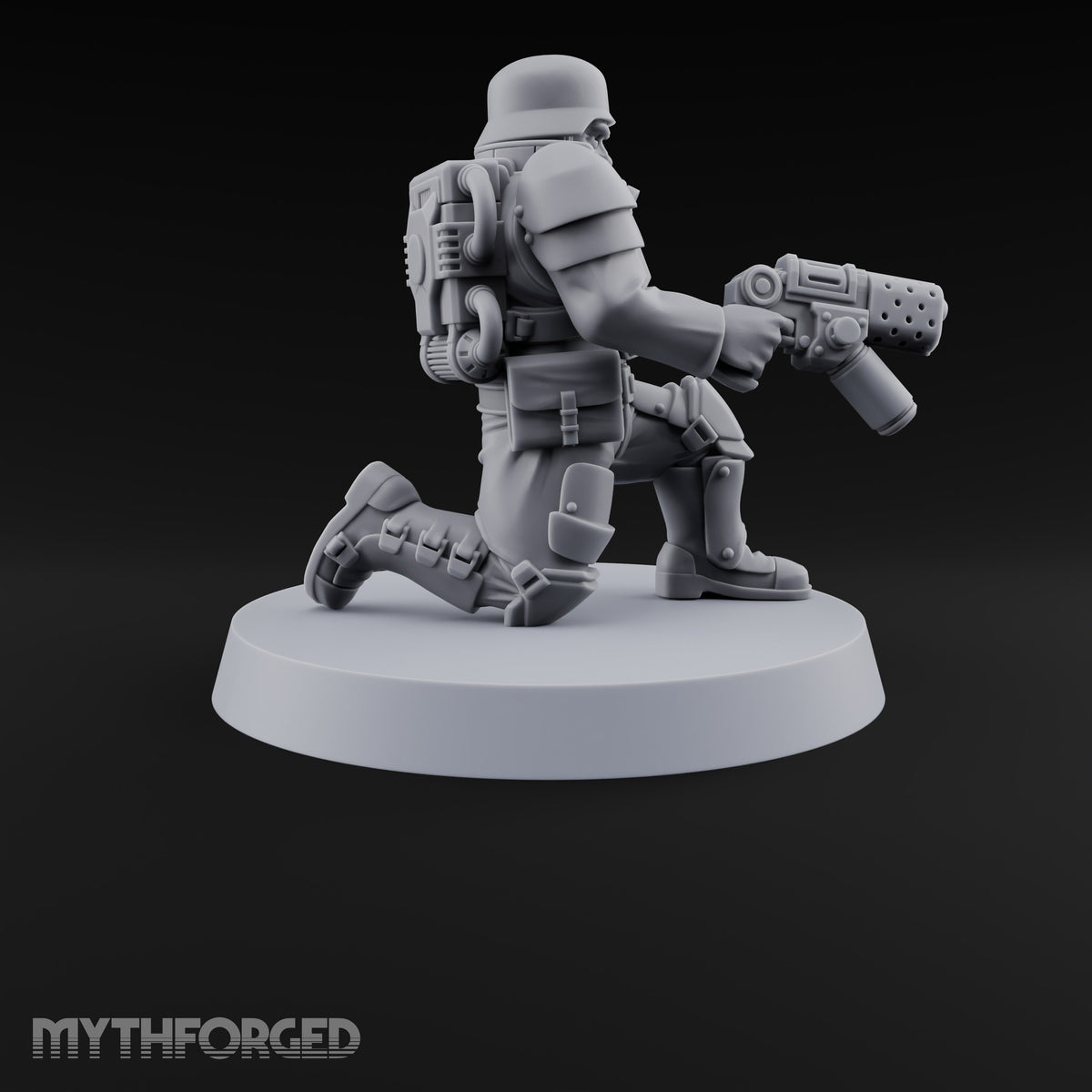 Trust the Moustache Human Armoured Heavy Weapons Soldier E — Knife and Hand Flamer