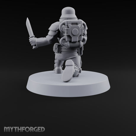 Trust the Moustache Human Armoured Heavy Weapons Soldier E — Knife and Hand Flamer