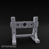 Iron-Riveted Grain-Split Punishment Stocks Miniature for Dungeons and Dragons, Pathfinder or other TTRPGs