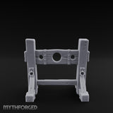 Iron-Riveted Grain-Split Punishment Stocks Miniature for Dungeons and Dragons, Pathfinder or other TTRPGs