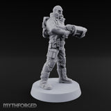 Not Here for Small Talk Human Gas-Masked Sci-Fi Soldiers — B · Gun 1 + Gun 2 + Gun 3 + Gun 4 + Gun 5 + Gun 6