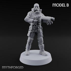 Not Here for Small Talk Human Sci-Fi Soldier B — Gun 2