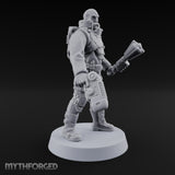 Not Here for Small Talk Human Gas-Masked Sci-Fi Soldiers — B · Chainsword and Pistol + Mace and Pistol + Knife and Pistol + Chainsword and Raised Pistol + Mace and Raised Pistol + Gun 7