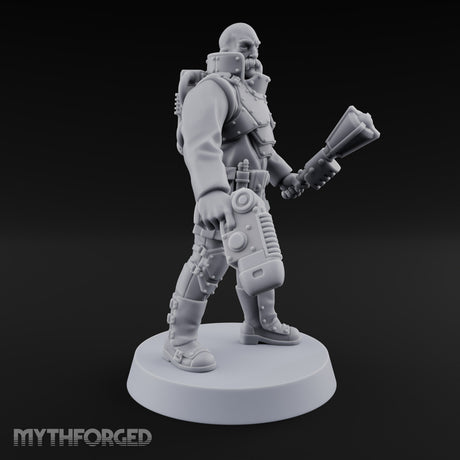 Not Here for Small Talk Human Sci-Fi Soldier B — Mace and Pistol
