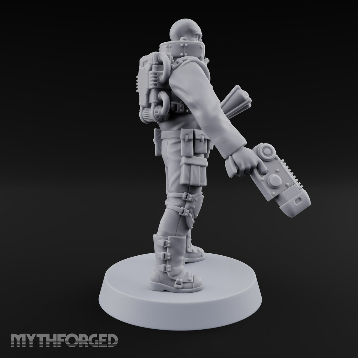 Not Here for Small Talk Human Sci-Fi Soldier B — Mace and Pistol