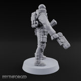 Not Here for Small Talk Human Sci-Fi Soldier B — Mace and Pistol
