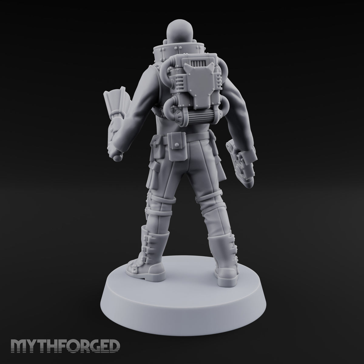 Not Here for Small Talk Human Sci-Fi Soldier B — Mace and Pistol