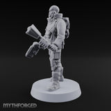 Not Here for Small Talk Human Sci-Fi Soldier B — Mace and Pistol