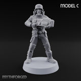 Not Here for Small Talk Human Gas-Masked Sci-Fi Soldiers — C · Gun 1 + Gun 2 + Gun 3 + Gun 4 + Gun 5 + Gun 6
