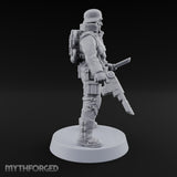 Not Here for Small Talk Human Sci-Fi Soldier C — Knife and Pistol