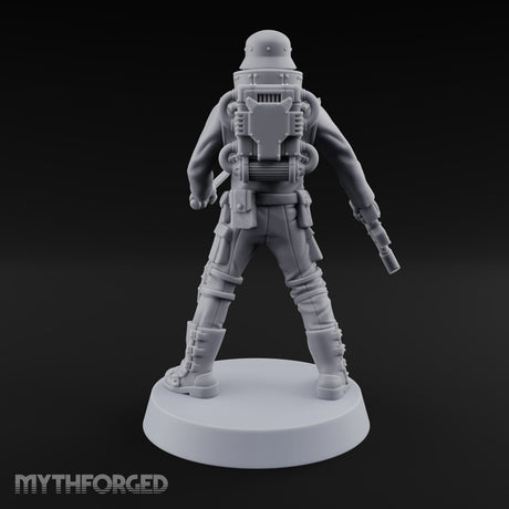 Not Here for Small Talk Human Sci-Fi Soldier C — Knife and Pistol