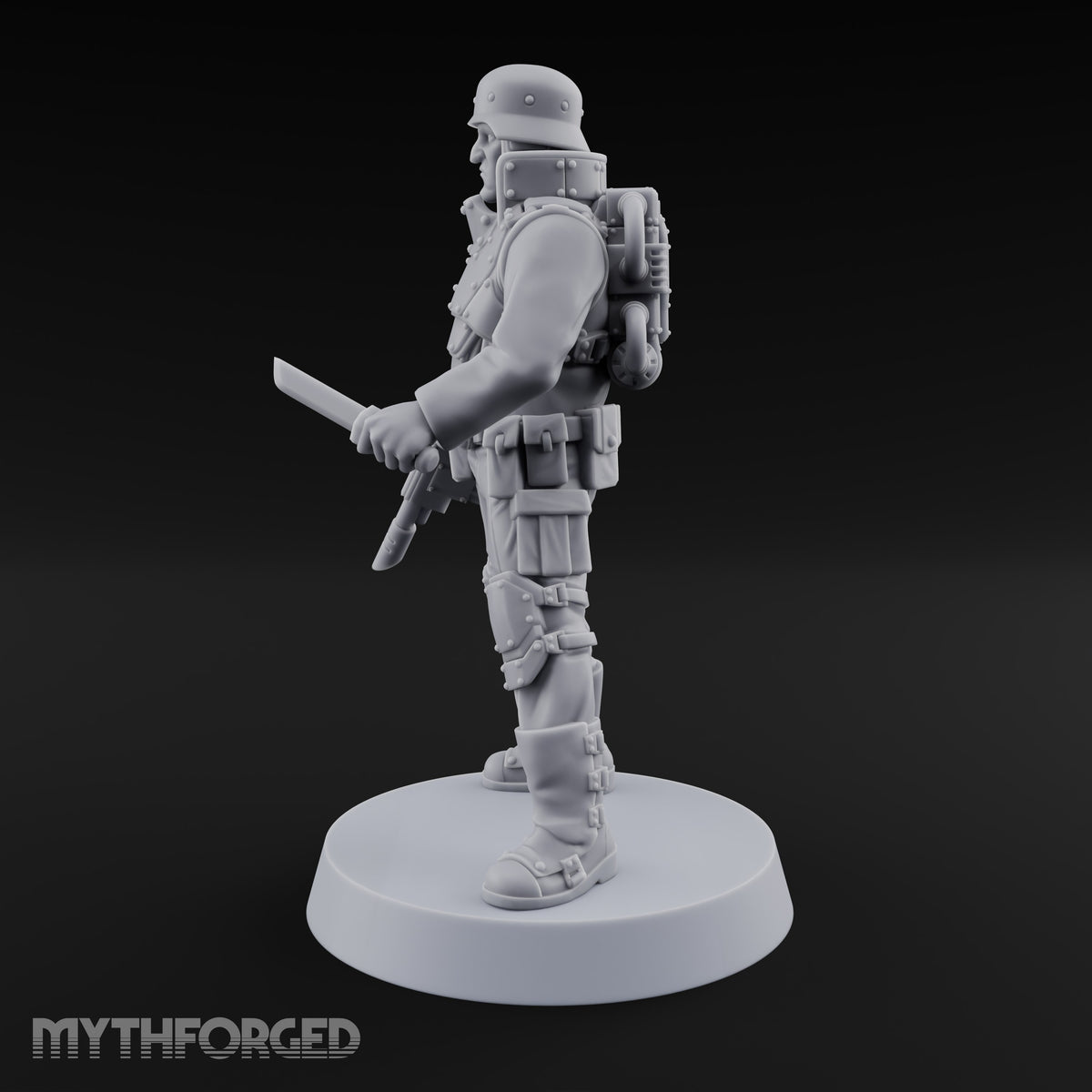Not Here for Small Talk Human Sci-Fi Soldier C — Knife and Pistol