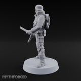 Not Here for Small Talk Human Sci-Fi Soldier C — Knife and Pistol
