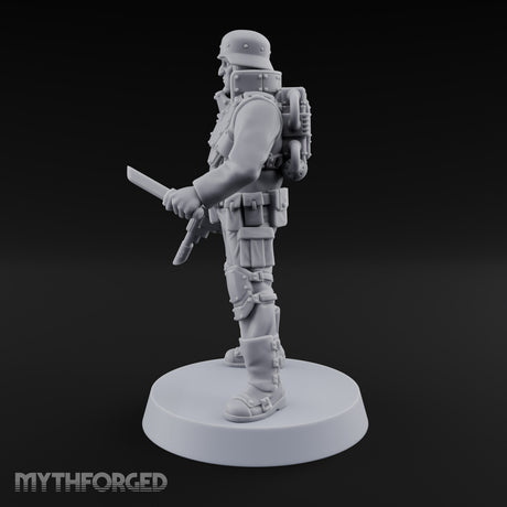 Not Here for Small Talk Human Sci-Fi Soldier C — Knife and Pistol