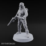 Not Here for Small Talk Human Sci-Fi Soldier C — Knife and Pistol