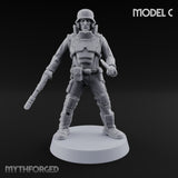 Not Here for Small Talk Human Sci-Fi Soldier C — Knife and Pistol