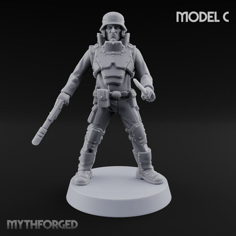 Not Here for Small Talk Human Sci-Fi Soldier C — Knife and Pistol