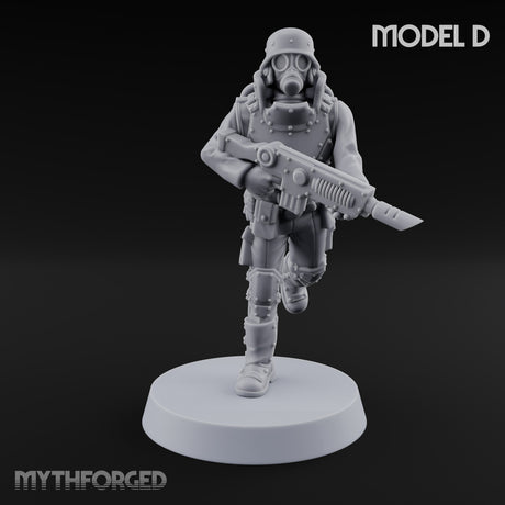 Not Here for Small Talk Human Gas-Masked Sci-Fi Soldiers — D · Gun 1 + Gun 2 + Gun 3 + Gun 4 + Gun 5 + Gun 6