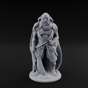 Blade Dragging Human Desert Rogue Miniature for Dungeons and Dragons, Pathfinder or other TTRPGs