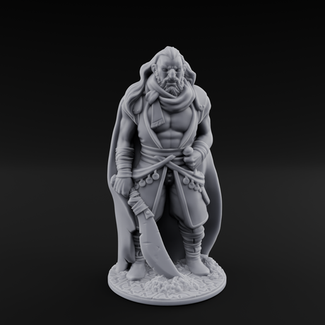 Blade Dragging Human Desert Rogue Miniature for Dungeons and Dragons, Pathfinder or other TTRPGs